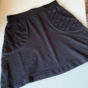 Black organic Cotten stretch skirt